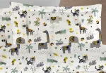 Παπλωματοθήκη Κούνιας 120x160 Zoo 557 White-Grey Dimcol