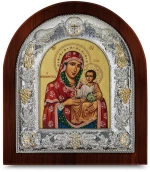 Ασημένια εικόνα ΙΕΡΟΣΟΛΥΜΙΤΙΣΣΑ ΑΓΙΟΓΡΑΦΙΑ  27x24cm