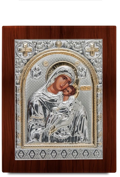 Ασημένια εικόνα ΓΛΥΚΟΦΙΛΟΥΣΑ 23x18cm