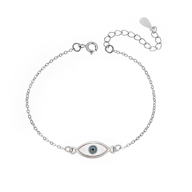 Βραχιόλι Senza Silver 925,ματάκι με σμάλτο SSR2799SR