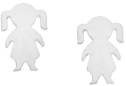 Σκουλαρίκια Γυναικεία SENZA Steel με κοριτσάκι SSD4666SR