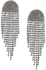Σκουλαρίκια Με Σχέδιο Strass 01494-292 Ασημί Ασημί