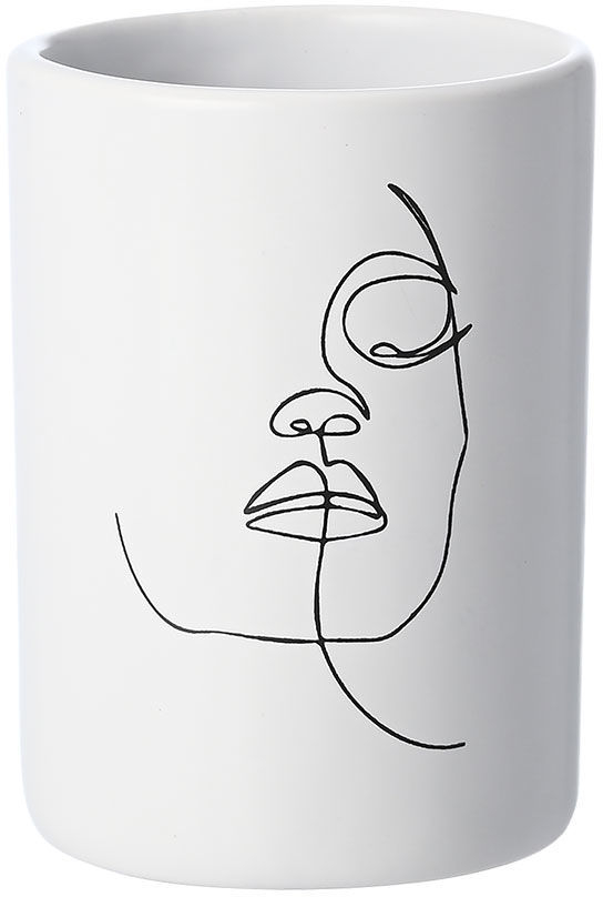 ESTIA ΠΟΤΗΡΑΚΙ ΜΠΑΝΙΟΥ LINE ART ΛΕΥΚΟ