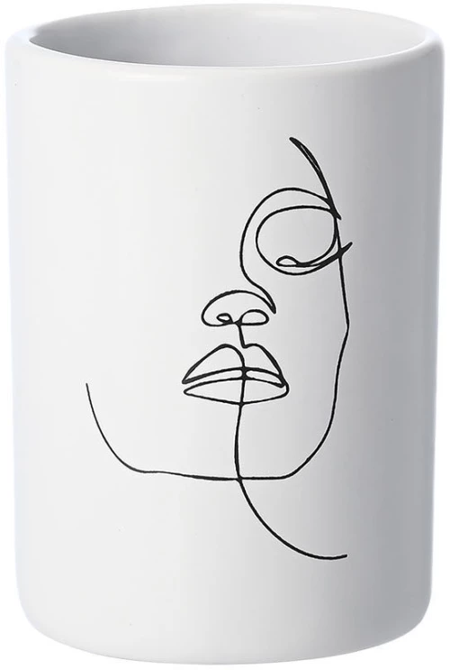 ESTIA ΠΟΤΗΡΑΚΙ ΜΠΑΝΙΟΥ LINE ART ΛΕΥΚΟ