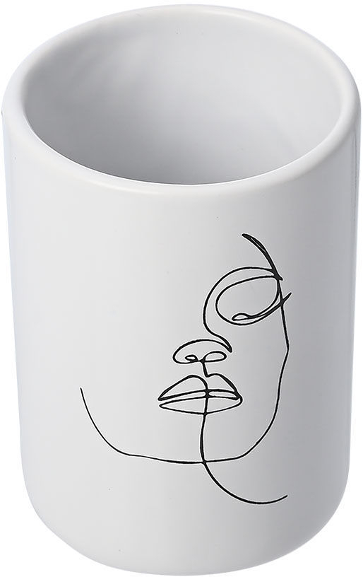 ESTIA ΠΟΤΗΡΑΚΙ ΜΠΑΝΙΟΥ LINE ART ΛΕΥΚΟ