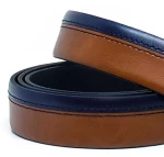 Bigshoes 61/360 Δερμάτινη Ζώνη Ταμπά/Μπλε