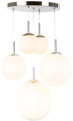 Κρεμαστό Φωτιστικό Globo Lighting Balla 1581-5 Νίκελ Ματ