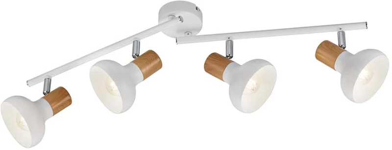 Σποτ RL Lighting Latika R81524031 Λευκό με Φυσικό Ξύλο