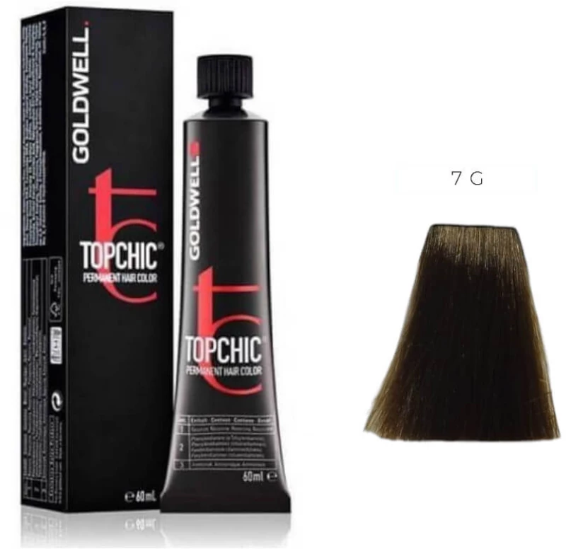 Goldwell Topchic Permanent Hair Color 7G Ξανθό μεσαίο χρυσό 60ml