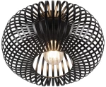 Φωτιστικό Οροφής Vintage Trio Lighting Johann 606903032 Μαύρο Ματ