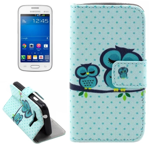 Owls Pattern Leather Case with Holder & Card Slots & Wallet for Galaxy G313H (OEM)