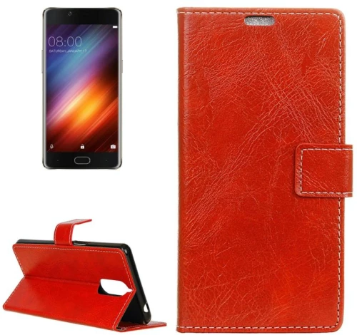 For Doogee Shoot 1 Retro Crazy Horse Texture Horizontal Flip Leather Case with Holder & Card Slots & Wallet & Photo Frame (Red) (OEM)