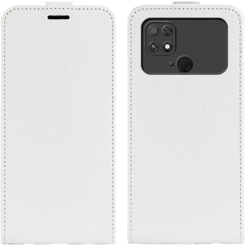 For Xiaomi Poco C40 R64 Texture Vertical Flip Leather Phone Case(White) (OEM)