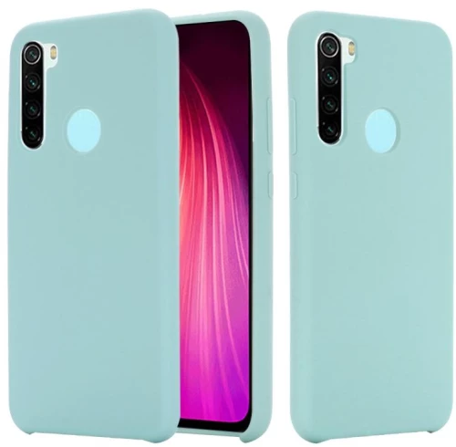 For Xiaomi Redmi Note 8 2021 Pure Color Liquid Silicone Shockproof Full Coverage Case(Blue) (OEM)