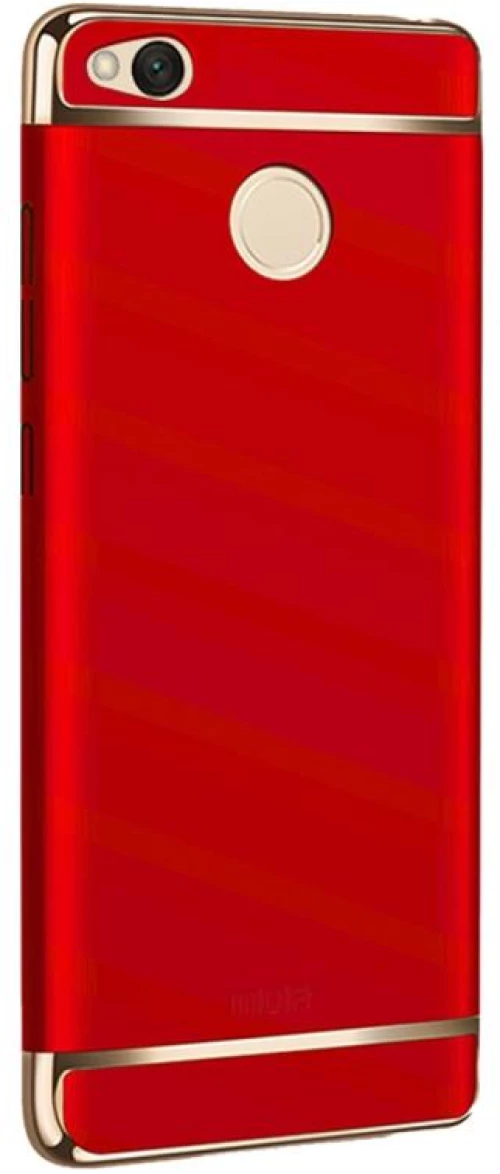 MOFI for Xiaomi Redmi 4X Ultra-thin Three Stage Splicing Electroplating Side Protective Case Back Cover(Red) (MOFI) (OEM)
