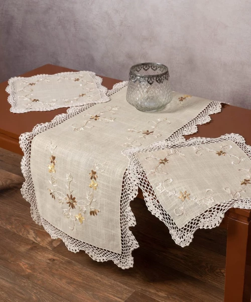 Σετ τριών τεμαχίων ροκοκό (45cm x 110cm + 2x40cm x 40cm) 313 Silk Fashion
