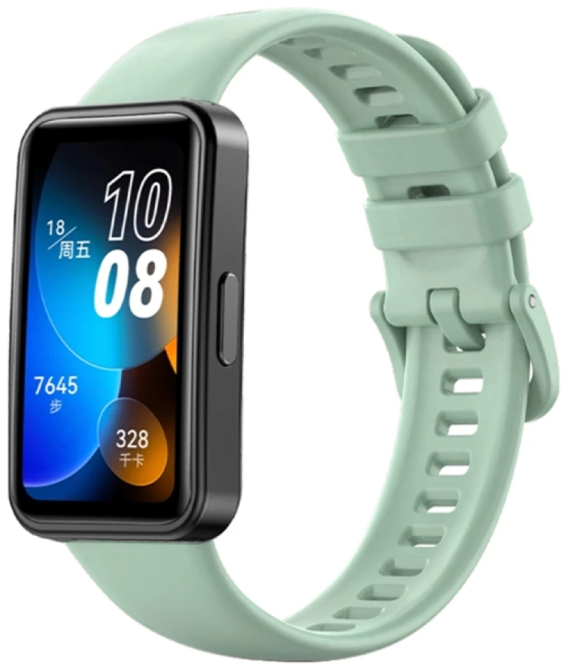 Ανταλλακτικό Λουράκι Σιλικόνης για Huawei Band 8 - Grey Green OEM