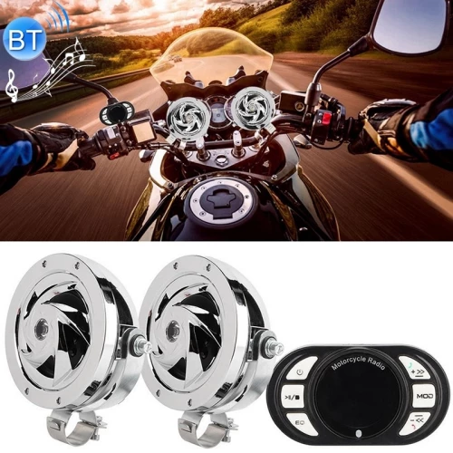4 inch Motorcycle Waterproof Treble Surround Bluetooth Speaker Player with Colorful Light (OEM)