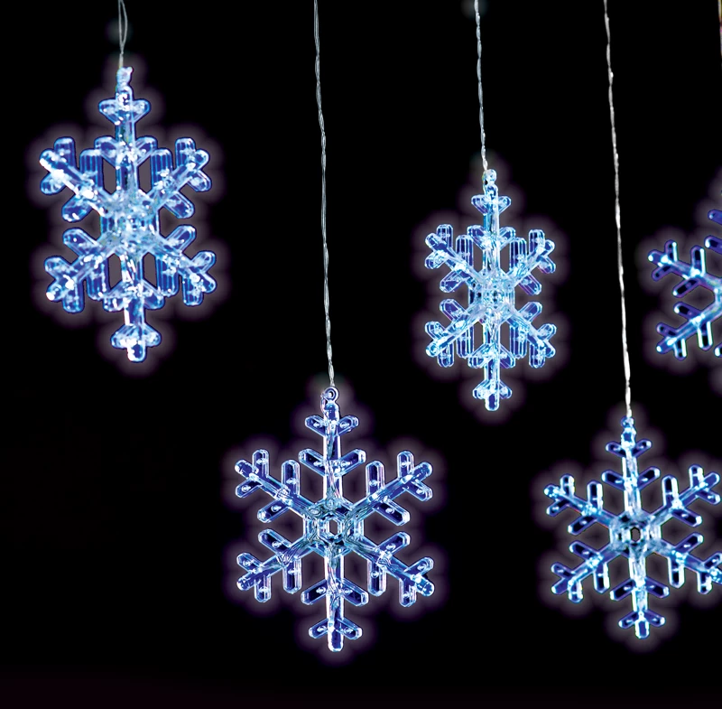 "SNOWFLAKE ICICLE" 120 CW LED ΒΡΟΧΗ, 30/50CM, ΑΝΤΑΠΤ(31V)ΣΤΑΘΕΡΑ, ΕΠΕΚΤ(ΜΑΧ 3)IP44, 3m ΔΙΑΦ. ΚΑΛ.