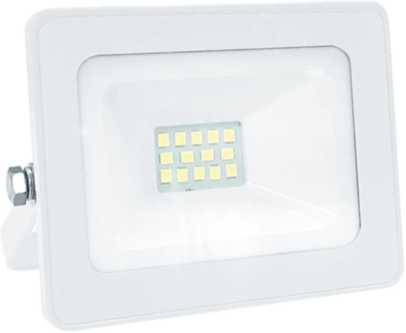 WHITE LED SMD FLOOD LUMINAIRE IP66 10W 3000K 800Lm 230V RA80
