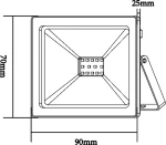 WHITE LED SMD FLOOD LUMINAIRE IP66 10W 3000K 800Lm 230V RA80
