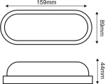 LED PC WHITE WALL LUMINAIRE 230V AC IP65 10W 930lm 4000K 110° Ra80