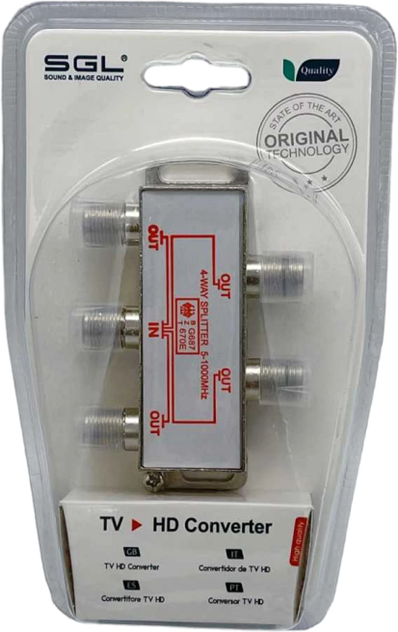 Διακλαδωτής σύνδεσης κεραίας TV - 4Way Splitter - 1803 - 098517