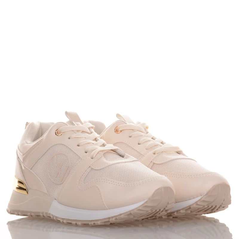 Μπεζ Γυναικεία Sneakers Famous