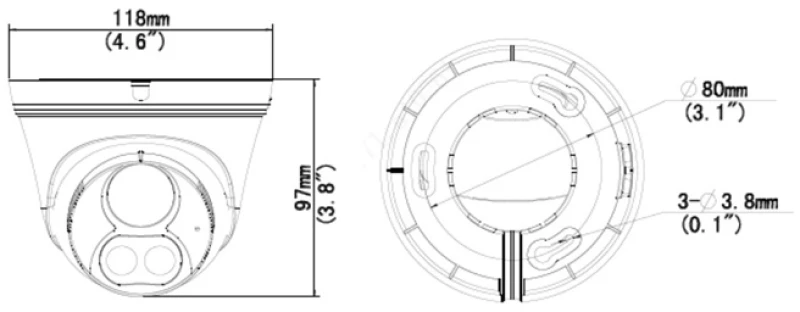 UNIARCH IP κάμερα IPC-T213-APF28W  2.8mm 3MP  IP67  PoE  LED  SD  IR 30m