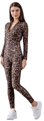Jumpsuit Push-Up και Σμίλευσης Lisyana  Q-097 Brown