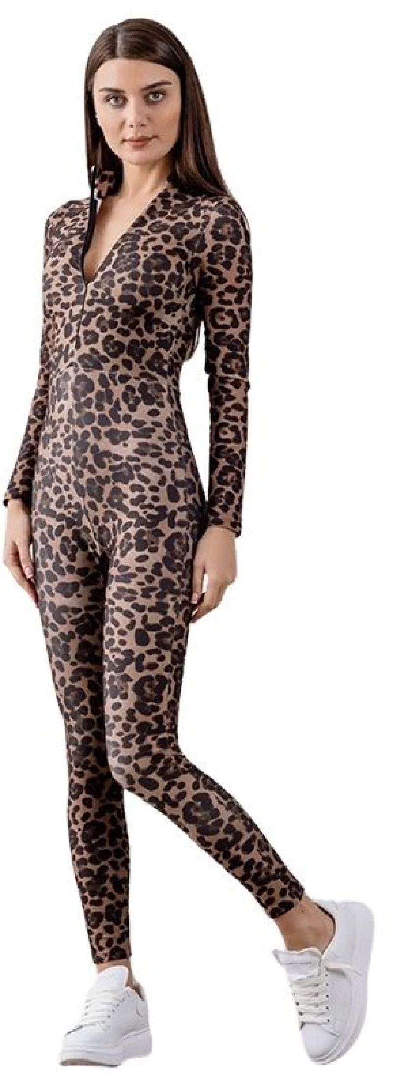 Jumpsuit Push-Up και Σμίλευσης Lisyana  Q-097 Brown