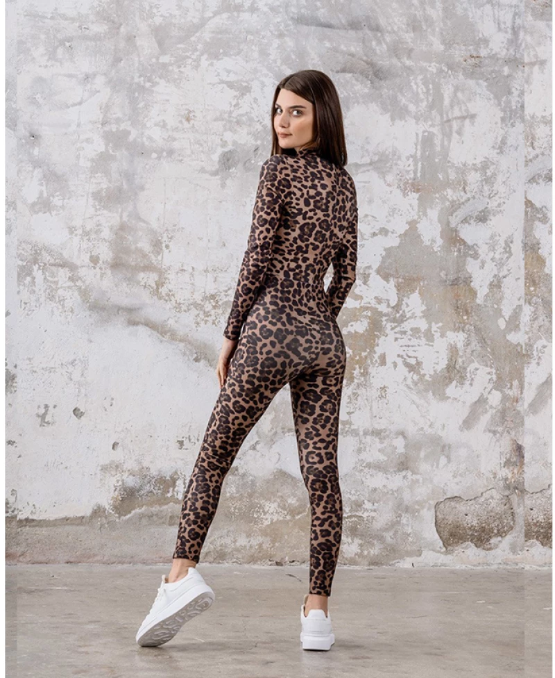 Jumpsuit Push-Up και Σμίλευσης Lisyana  Q-097 Brown
