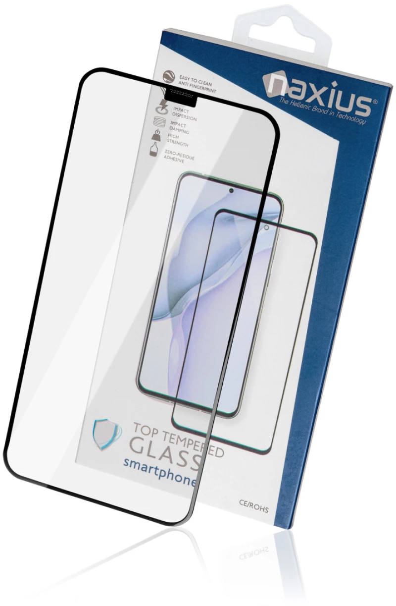 Naxius Top Tempered Glass Anti-Static 9H iPhone 11 Full Screen 6D Black CE / RoHS Naxius