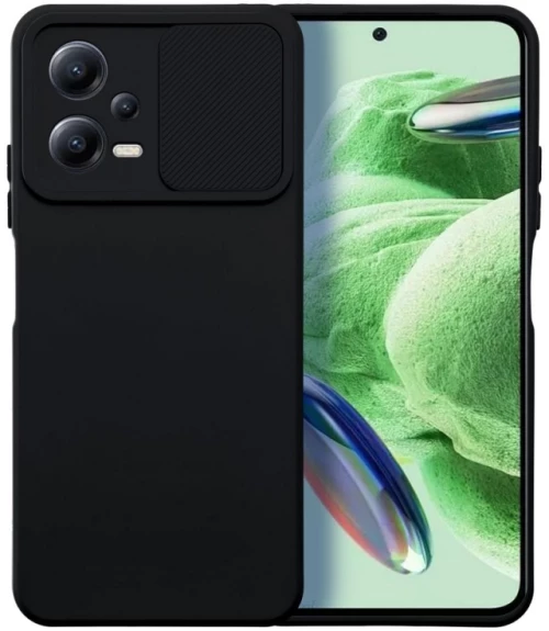 Slide Silicone Case Xiaomi Redmi Note 12 5G - Black