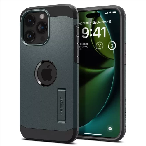 Θήκη Spigen Tough Armor (MagFit) Abyss Green-Apple iPhone 15 Pro (ACS06735)