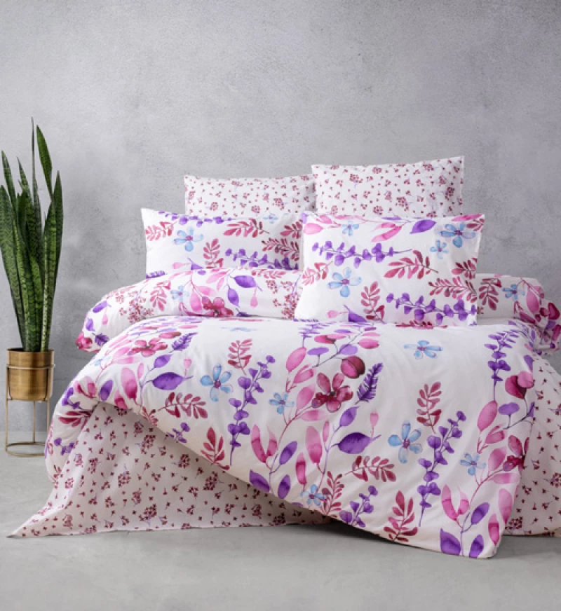 Πάπλωμα Μονό (ΣΕΤ) (160X240) Mcdecor Flower Lila - 160X240