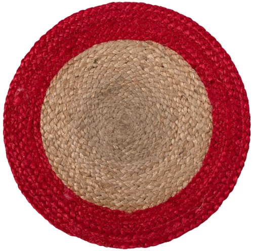 Σουπλά γιούτα (38cm) natural/red - -