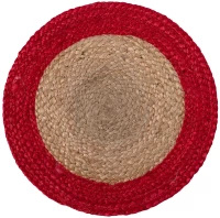 Σουπλά γιούτα (38cm) natural/red - -
