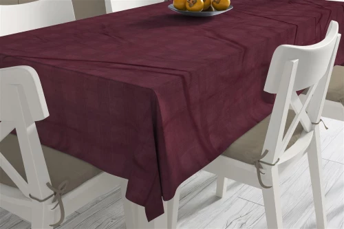 ΑΝΕΞΙΤΗΛΟ ΤΡΑΠΕΖΟΜΑΝΤΗΛΟ Νηματοβαφή Bordeaux 140X140 100% Cotton - -