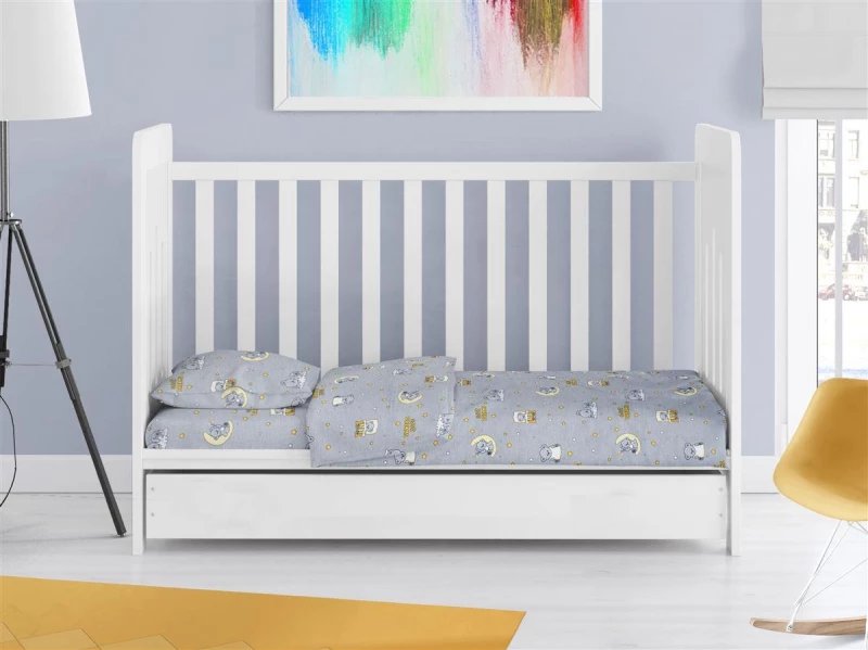 ΠΑΠΛΩΜΑΤΟΘΗΚΗ ΕΜΠΡΙΜΕ bebe Sweet Dreams 552 120X160 Grey 100% Cotton - -