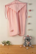 ΚΑΠΑ Με Κέντημα bebe Baby Bear 162 75X85 Ροζ 100% Cotton - -