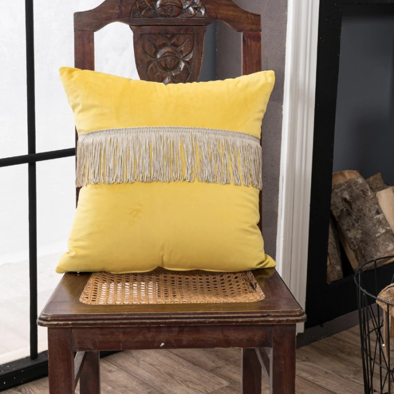 Μαξιλαροθήκη Velvet 14 Με Κρόσι - 45x45cm με γέμιση