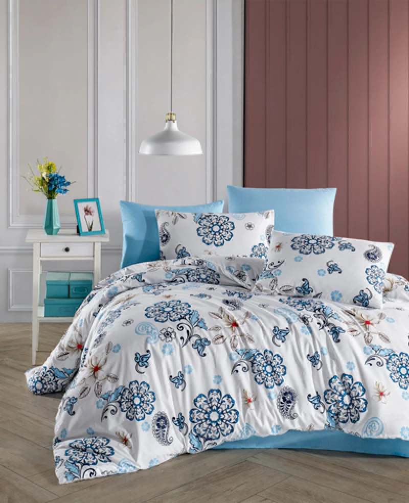 Σετ Σεντόνια Υπέρδιπλα (240X260) Mcdecor Olezka Blue - 240X270