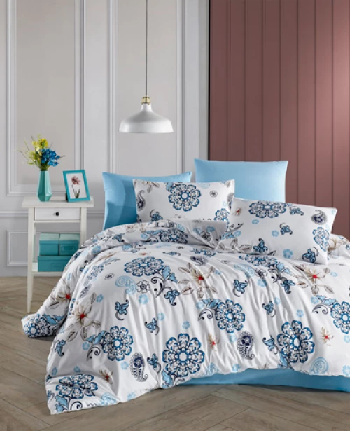 Σετ Σεντόνια Υπέρδιπλα (240X260) Mcdecor Olezka Blue - 240X270
