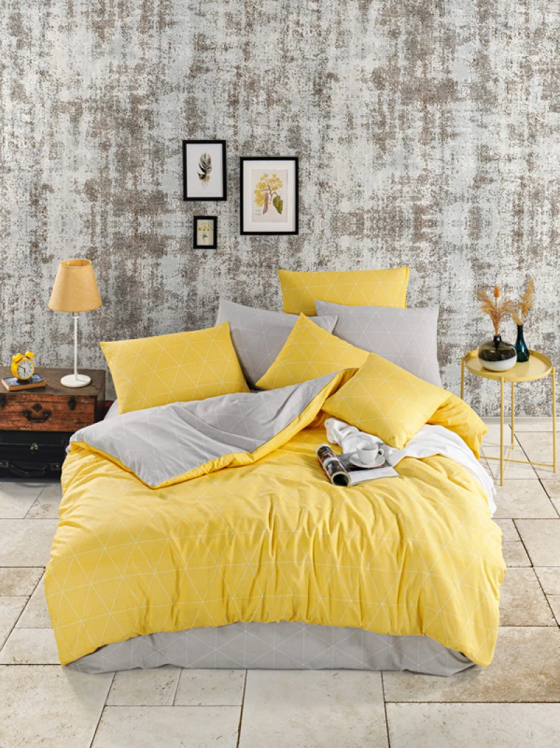 Παπλωματοθήκη Μονή (Σετ) (160X240) Mcdecor Dream Yellow - 160X240