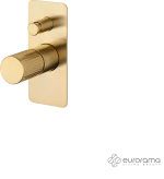 Eurorama OSO Μίκτης εντοιχισμού 2 εξόδων με εκτροπέα Light Gold Brushed