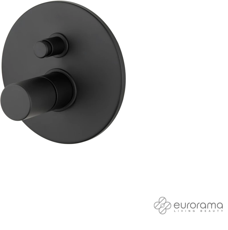 Eurorama RES PRO Μίκτης εντοιχισμού 2 εξόδων με εκτροπέα Black Matt