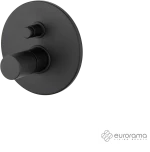 Eurorama RES PRO Μίκτης εντοιχισμού 2 εξόδων με εκτροπέα Black Matt