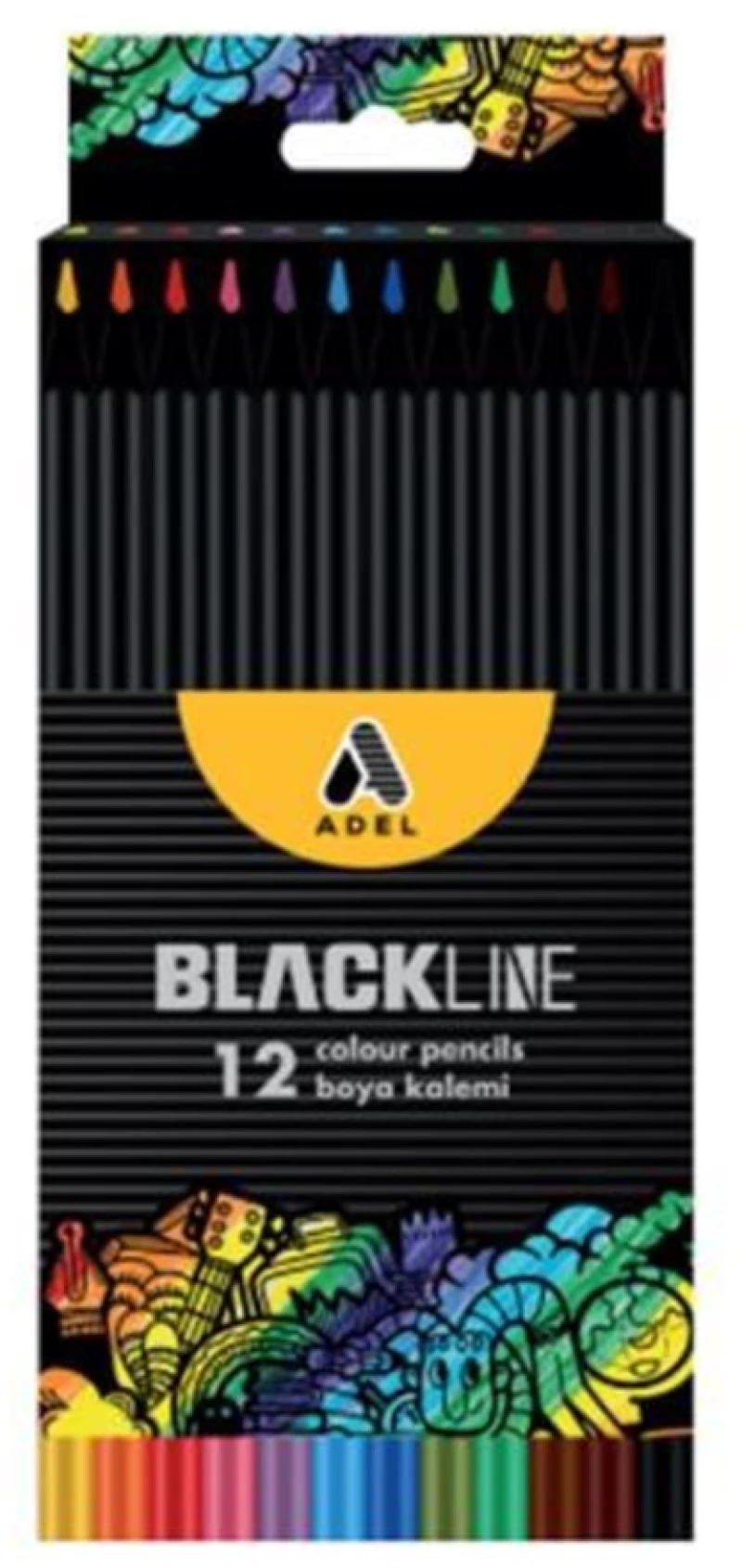 398898 Adel σετ 12 ξυλομπογιέΣ Black Line