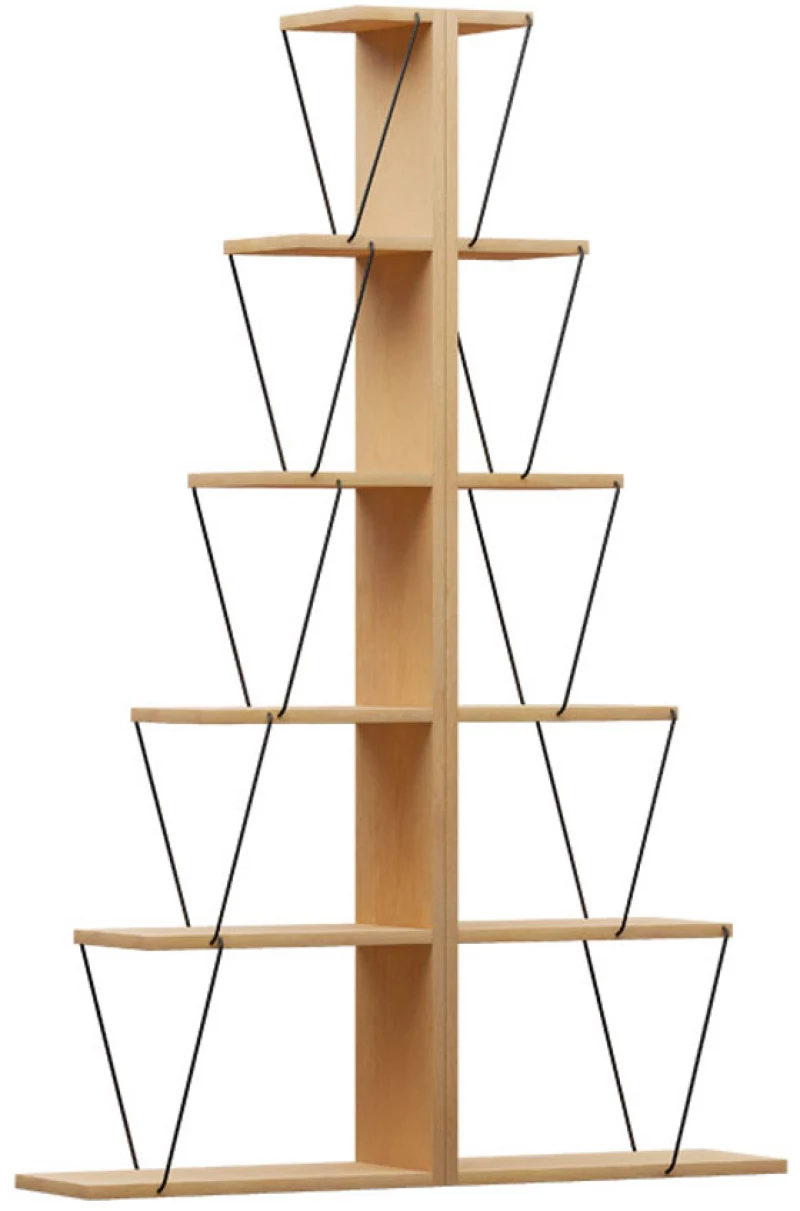 404239 ΒΙΒΛΙΟΘΗΚΗ MINI TARS PAKOWORLD SONOMA-ΜΑΥΡΟ 130X22X146ΕΚ